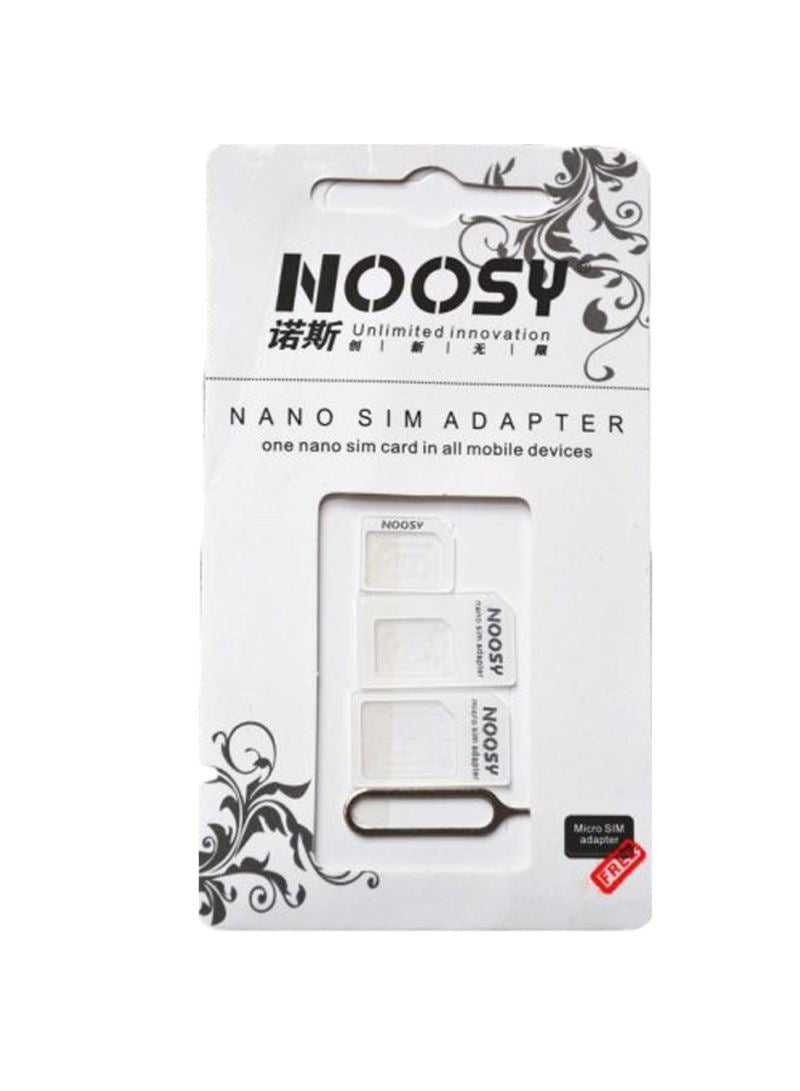 Conjunto Adaptadores Cartões nano-SIM, micro-SIM, SIM (3 em 1) Branco