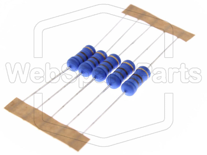 5x Resistencia de película metálica 680R 2W ±5% Ø5x12mm