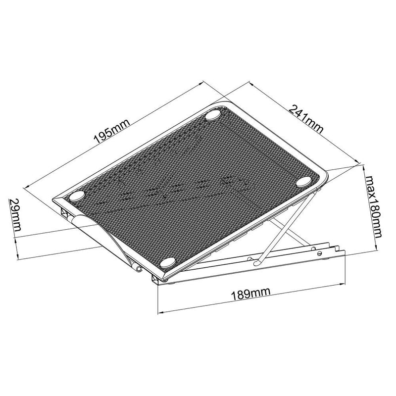 Suporte metálico Ventilado 11" Apple MacBook Air, iPad, Surface