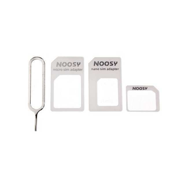 Conjunto Adaptadores Cartões nano-SIM, micro-SIM, SIM (3 em 1) Branco