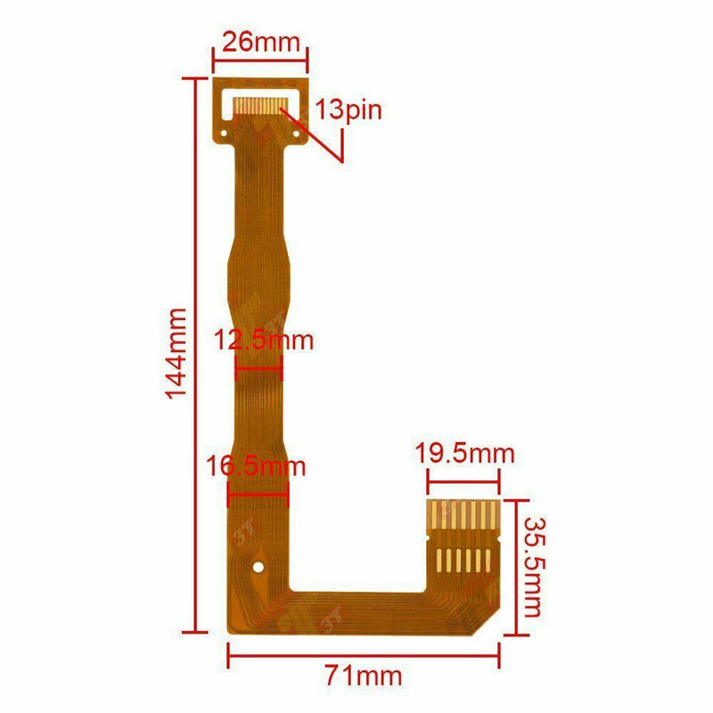 Kenwood J84-0106-02 Flex Ribbon Cable from Face to Printed Circuit Board