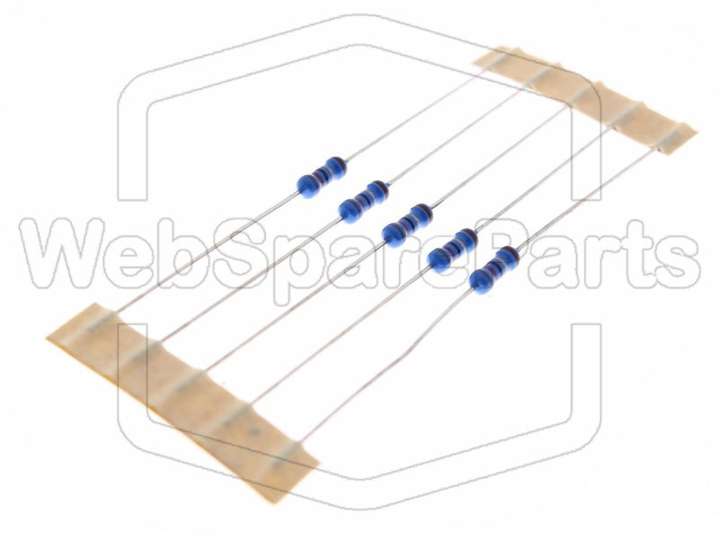 5x Resistencia de película metálica 8.2R 0.6W ±1% Ø2.4x6.3mm