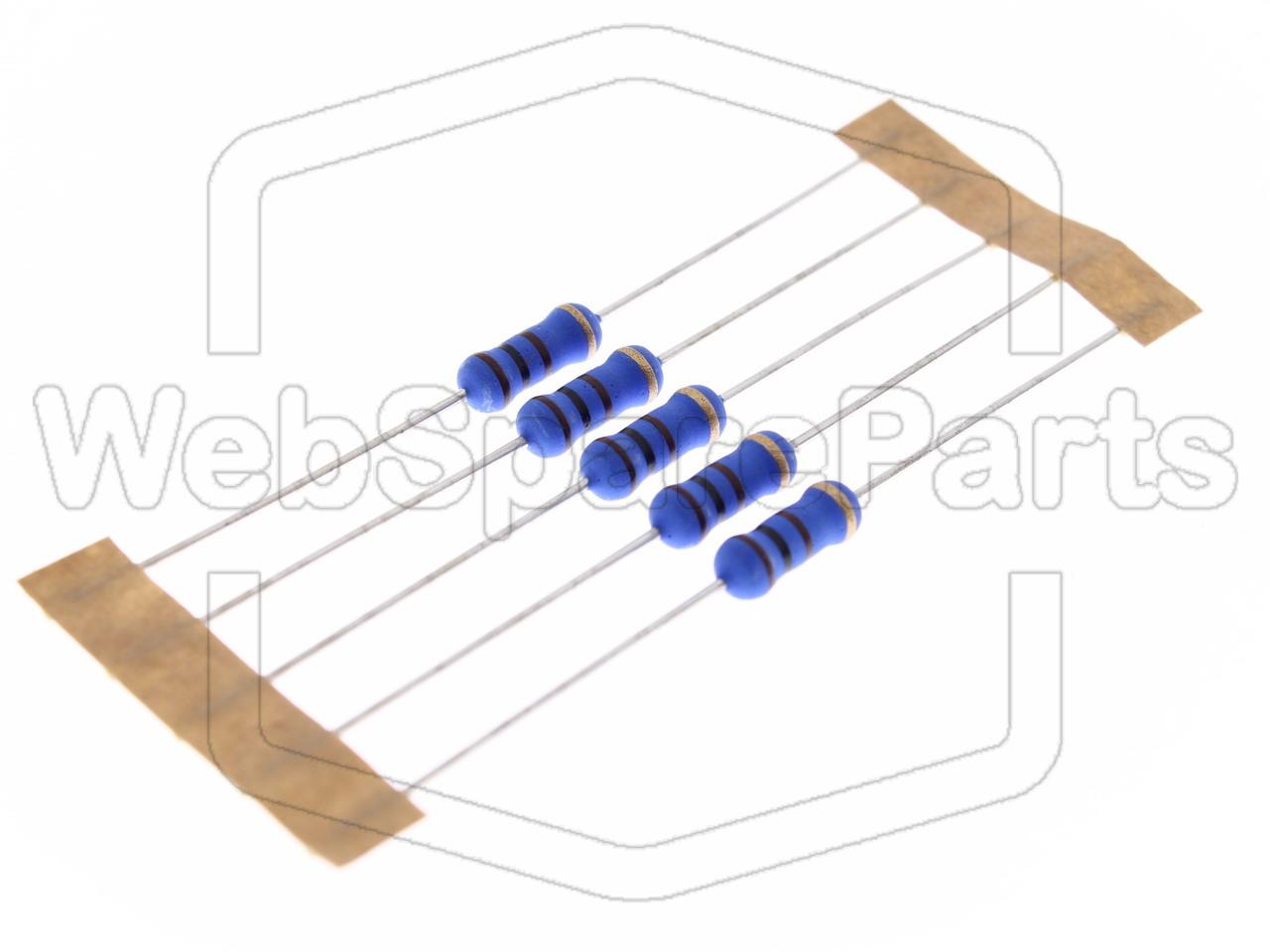 5x Resistencia de película metálica 100R 1W ±5% Ø4x10mm