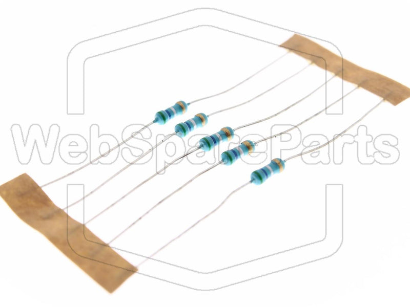 5x Resistencia de película metálica 0.56R 0.6W ±5% Ø2.5x6.8mm