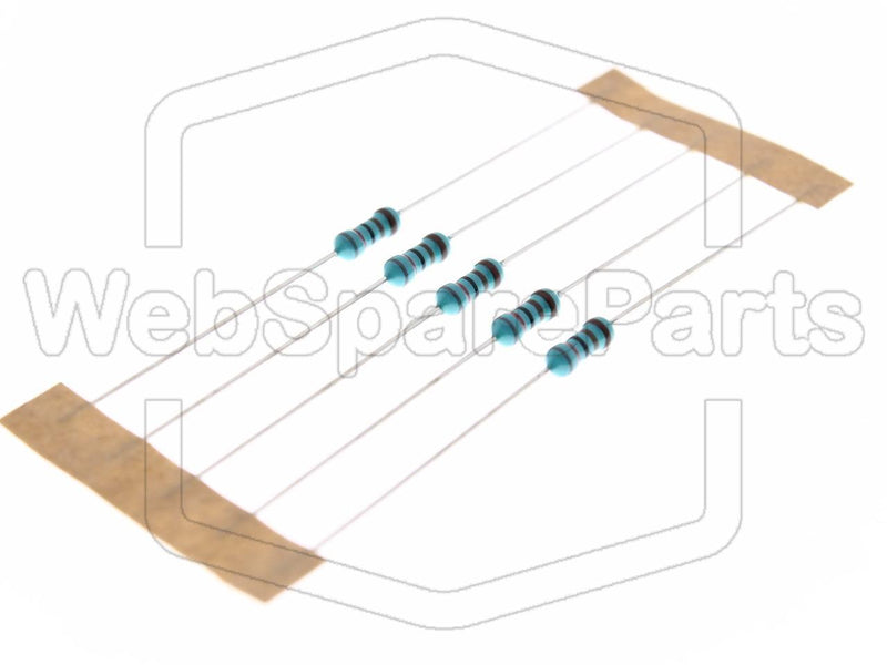 5x Resistencia de película metálica 8.2kR 0.6W ±1% Ø2.5x6.8mm