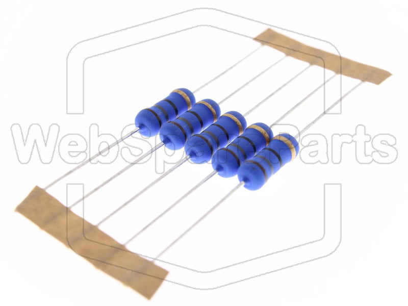 5x Resistencia de película metálica 18R 2W ±5% Ø5x12mm