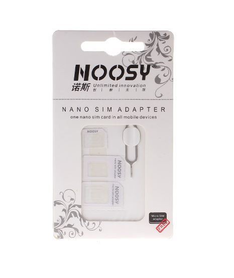 Conjunto Adaptadores Cartões nano-SIM, micro-SIM, SIM (3 em 1) Branco