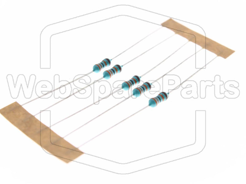 5x Resistencia de película metálica 330kR 0.6W ±1% Ø2.5x6.8mm