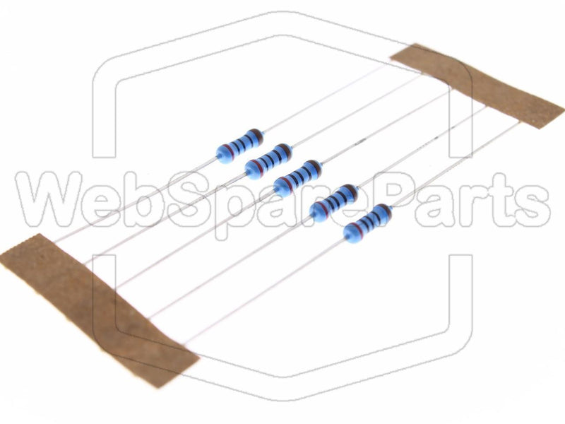 5x Resistencia de película metálica 200R 0.6W ±1% Ø2.5x6.5mm