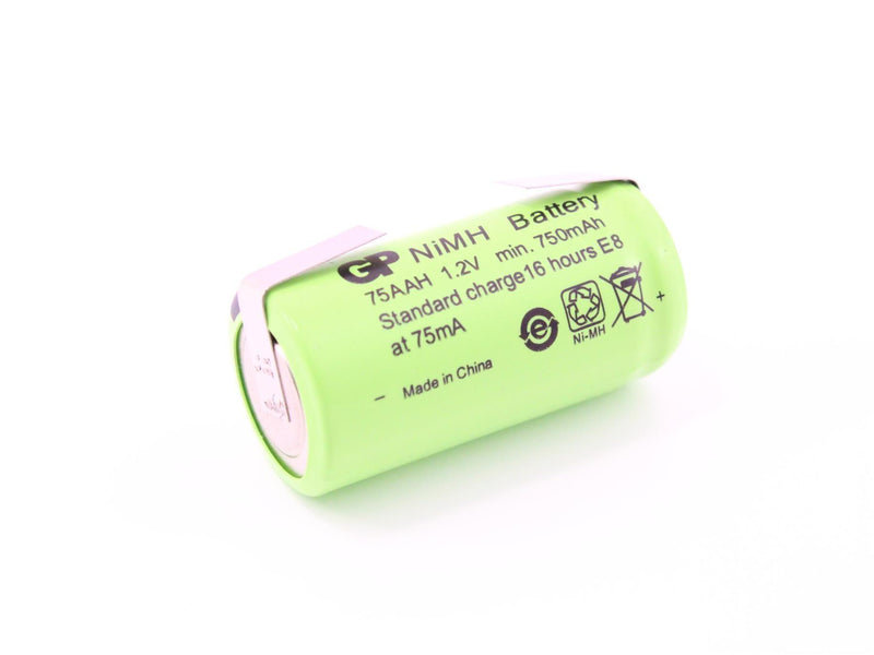 Batería Ni-MH con pines 75AAH GP 1.2V 750mAh 