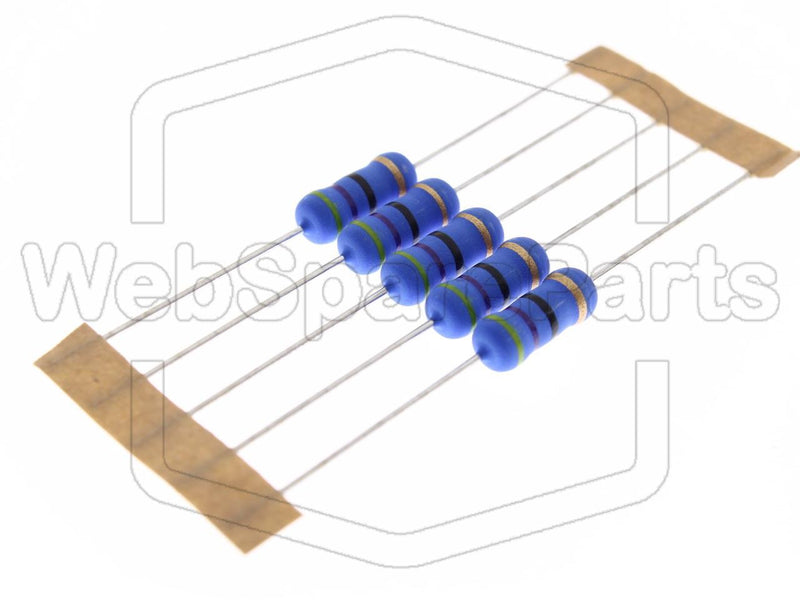 5x Resistencia de película metálica 47R 2W ±5% Ø5x12mm