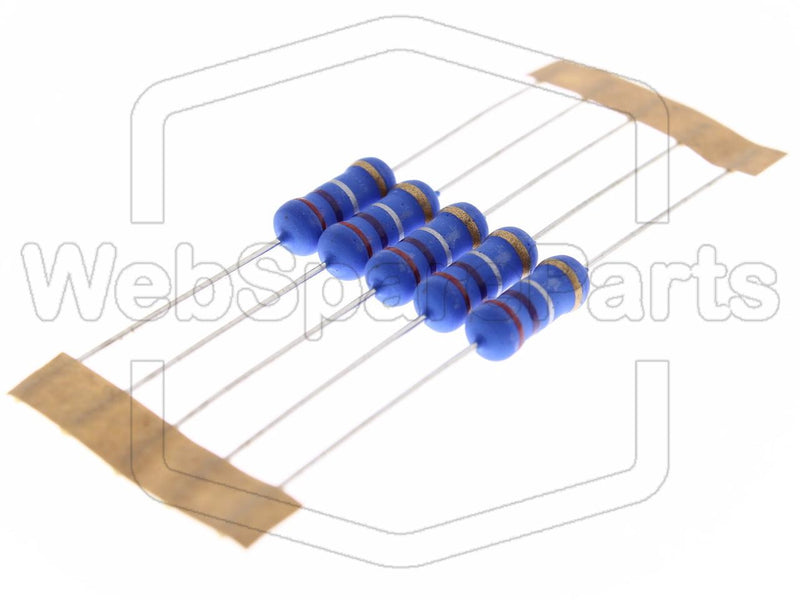 5x Resistencia de película metálica 0.27R 2W ±5% Ø5x12mm