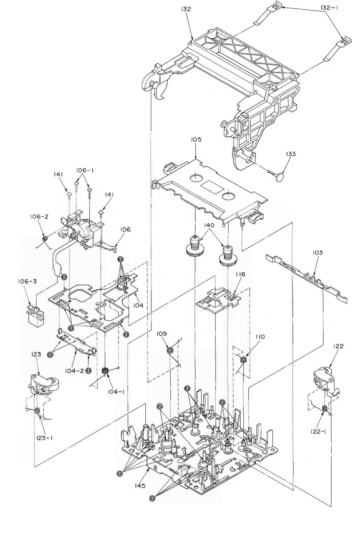 Audio Head Connector Holder for Technics RS-BX601 (Position 106-3)
