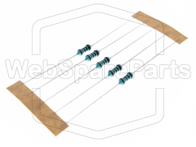 5x Resistencia de película metálica 180R 0.6W ±1% Ø2.5x6.8mm