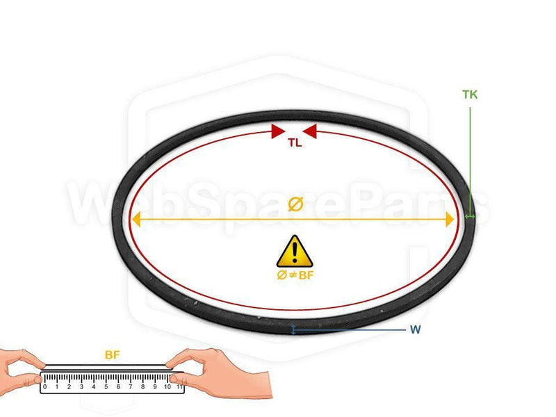 Ø 010 mm x 0.7 mm Correa cuadrada de audio