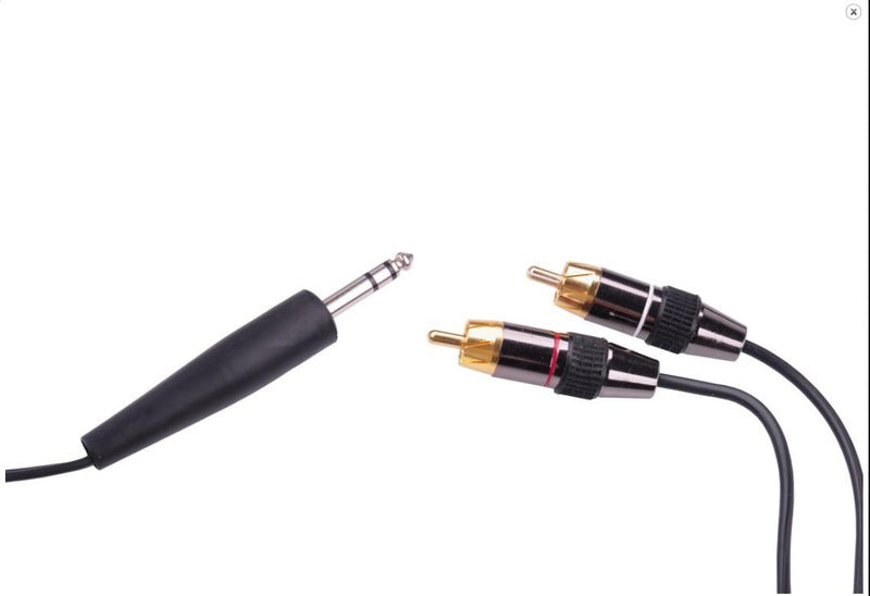 Cabo Jack 6.3mm Macho Stereo - 2 x RCA Macho 1.8m