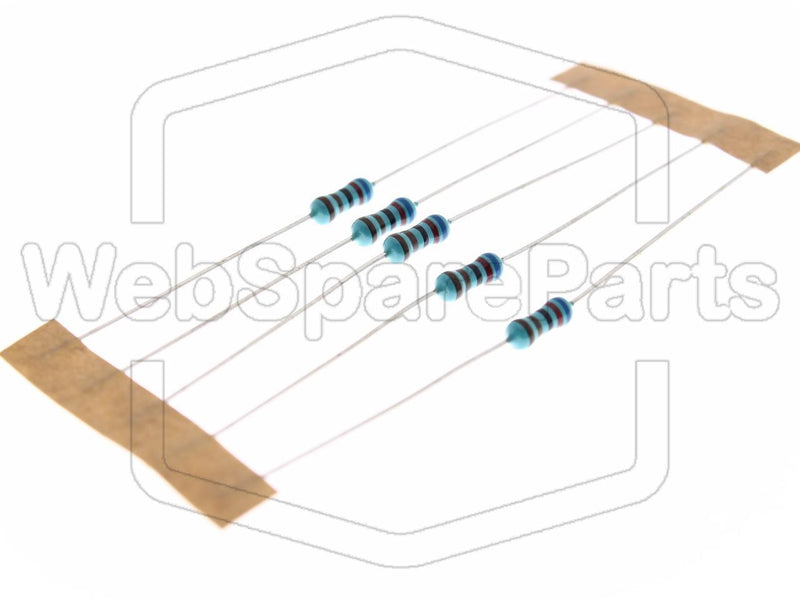 5x Resistencia de película metálica 6.2K 0.6W ±1% Ø2.5x6.8mm