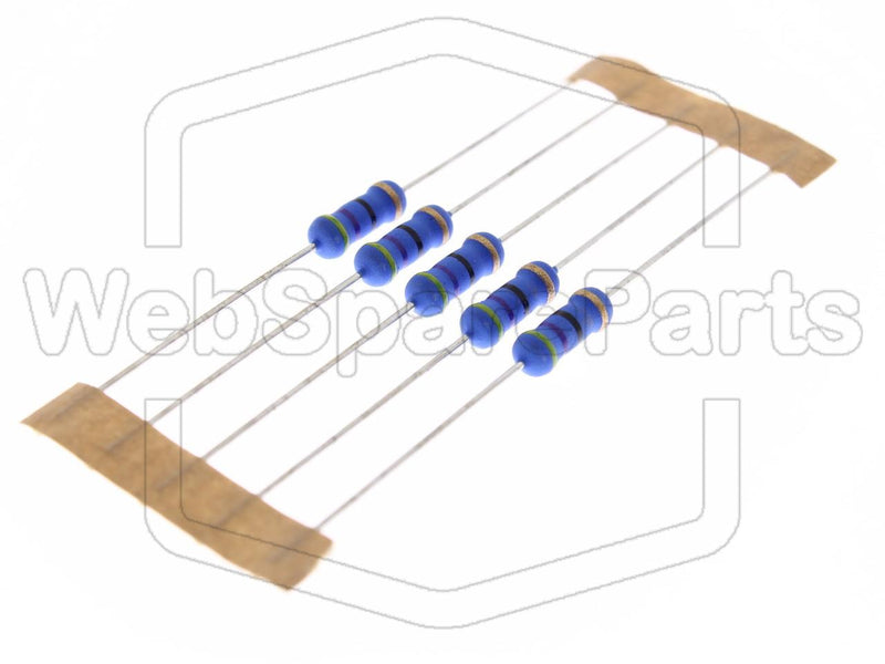 5x Resistencia de película metálica 47R 1W ±5% Ø4x10mm