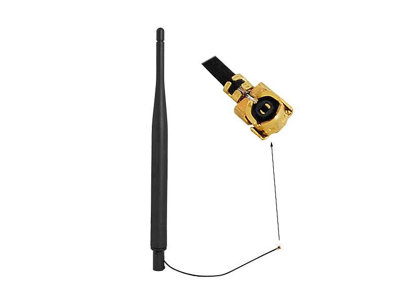 Antena WiFi 2.4GHz com ligação I-PEX (u.FL)  171mm compatível com Raspberry