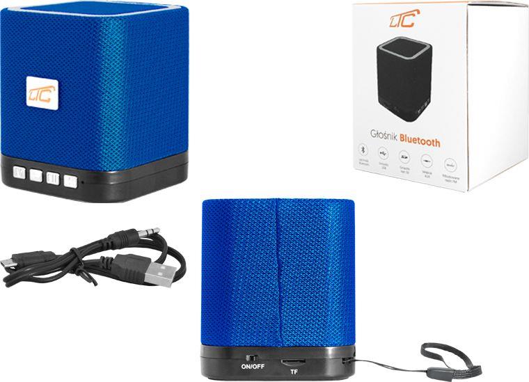 Coluna Portátil Bluetooth 3W com Rádio FM Micro SD [Autonomia até 8h] Azul