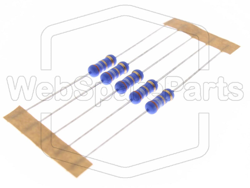 5x Resistencia de película metálica 3.9R 1W ±5% Ø4x10mm