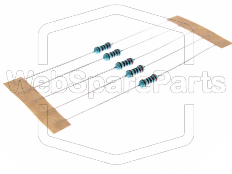 5x Resistencia de película metálica 220R 0.6W ±1% Ø2.5x6.8mm