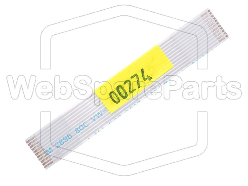 11 Pins Cable Plano L=75mm W=12.31mm