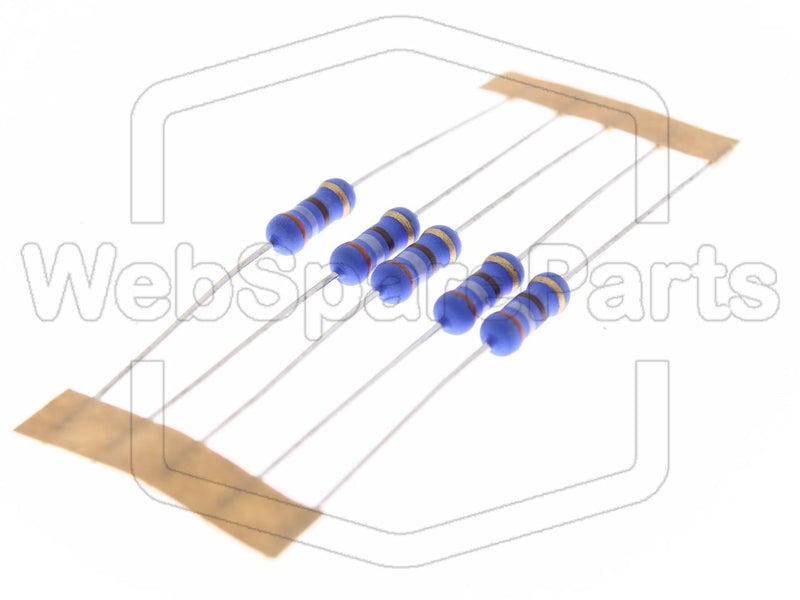 5x Resistencia de película metálica 390R 1W ±5% Ø4x10mm