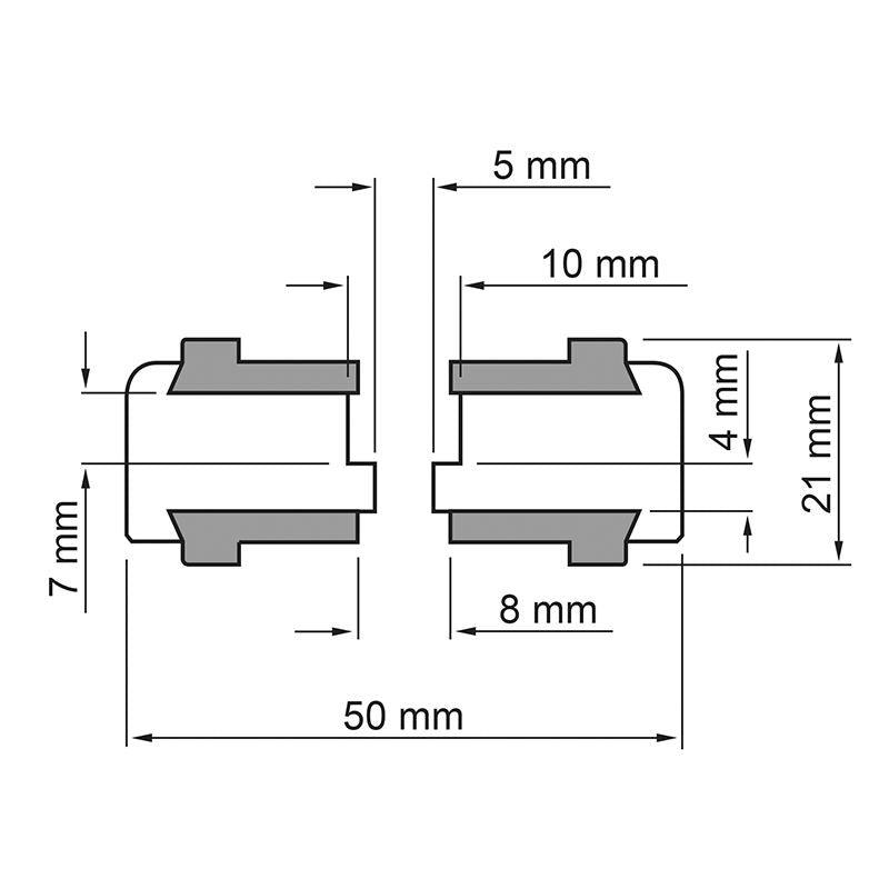 Dynavox aluminum feet for HiFi devices, set of 4, black