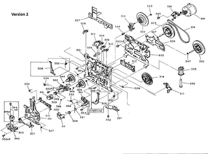 Kit de correas para pletina de doble casete – Kenwood KX-W6040