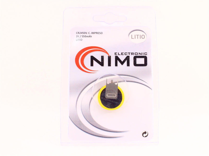 Button Lithium Battery With Pins CR2450 3.0V 550mAh NIMO