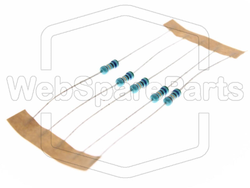 5x Resistencia de película metálica 56R 0.6W ±1% Ø2.5x6.8mm