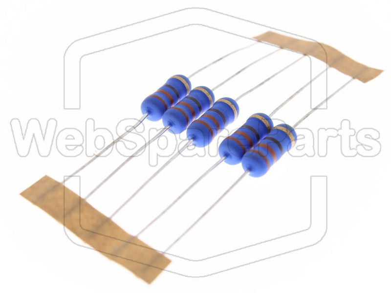 5x Resistencia de película metálica 330R 2W ±5% Ø5x12mm