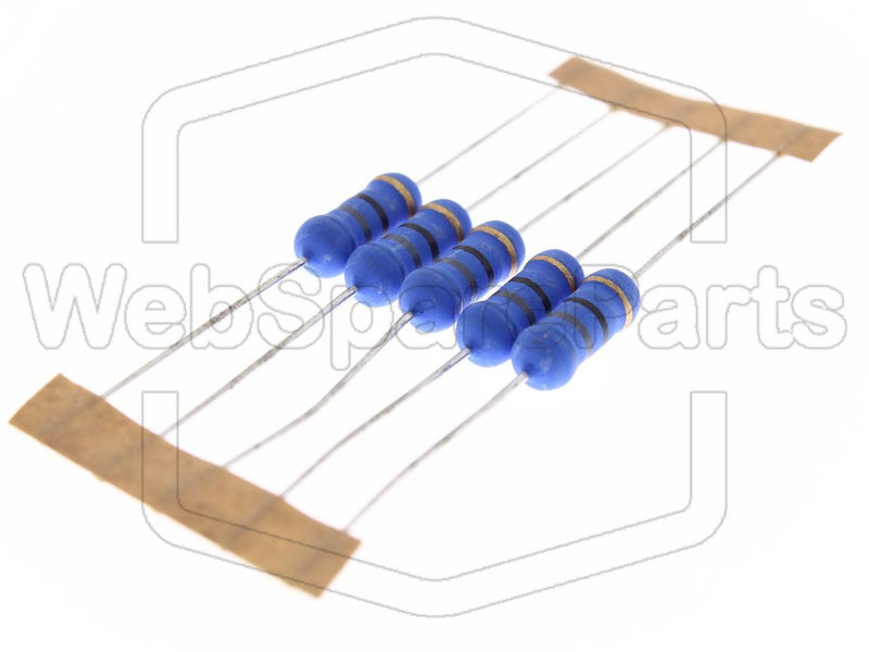 5x Resistencia de película metálica 68R 2W ±5% Ø5x12mm