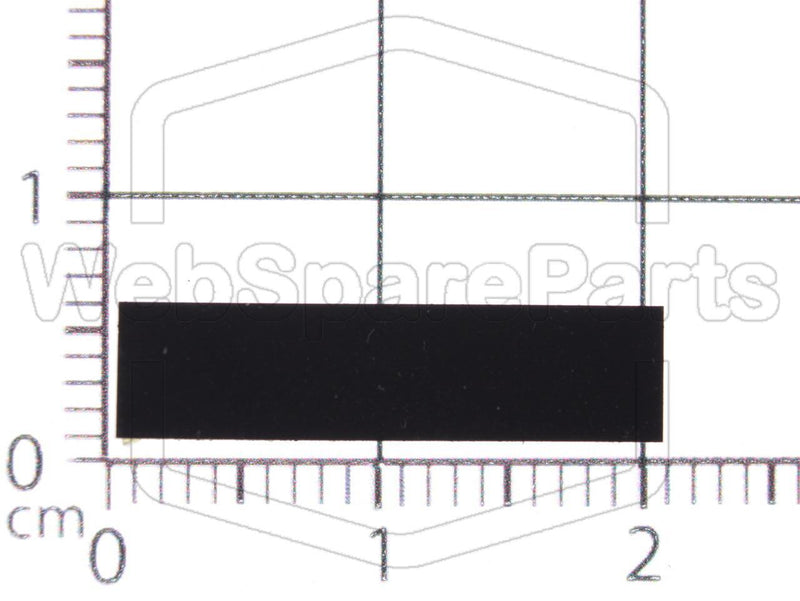 Pie de Goma Rectangular Autoadhesivo 20,0mm x 5,0mm Altura 1,5mm