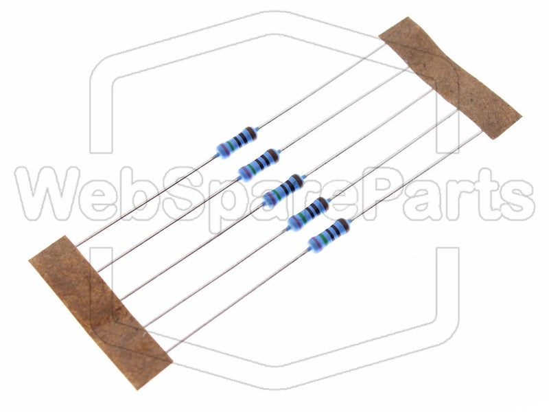 5x Resistencia de película metálica 750R 0.6W ±1% Ø2.5x6.5mm