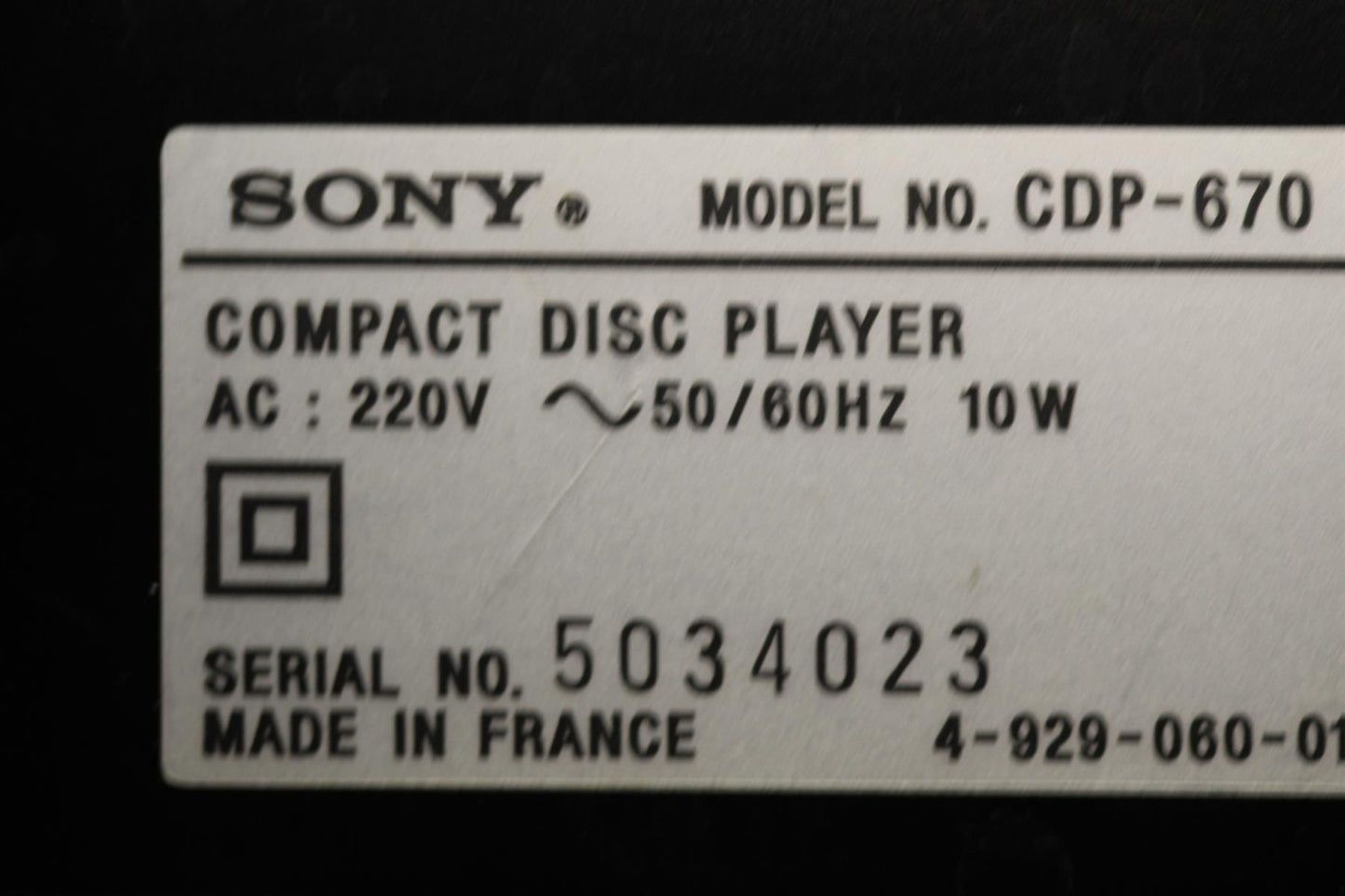 Correa de apertura/cierre bandeja para reproductor CD – Sony CDP-670 (EU-Model)