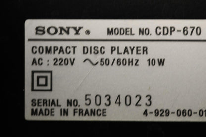 Correa de apertura/cierre bandeja para reproductor CD – Sony CDP-670 (EU-Model)
