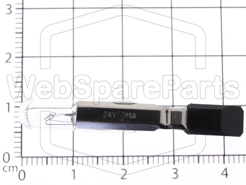 Lámpara incandescente 24 voltios 50 mA Ø 6,8 mm 