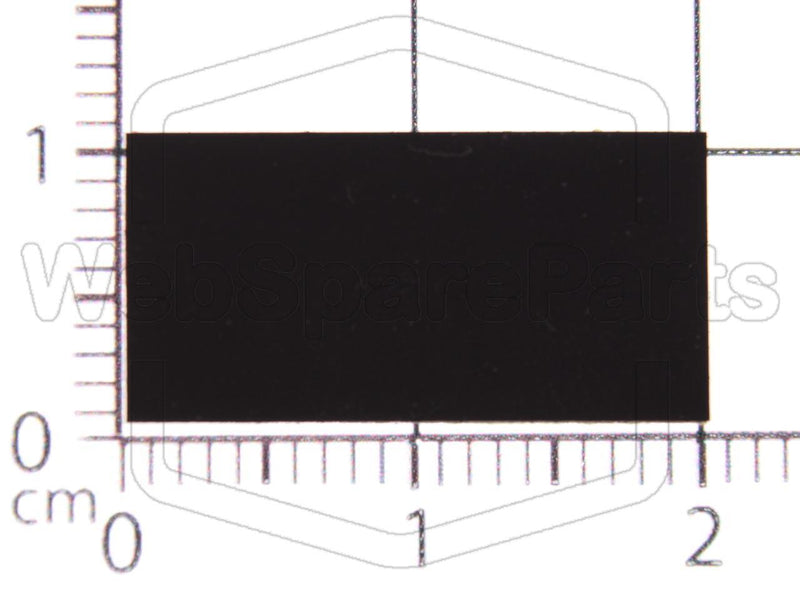 Rectangular Rubber Foot Self-adhesive 20.0mm x 5.0mm Height 1.0 mm - WebSpareParts